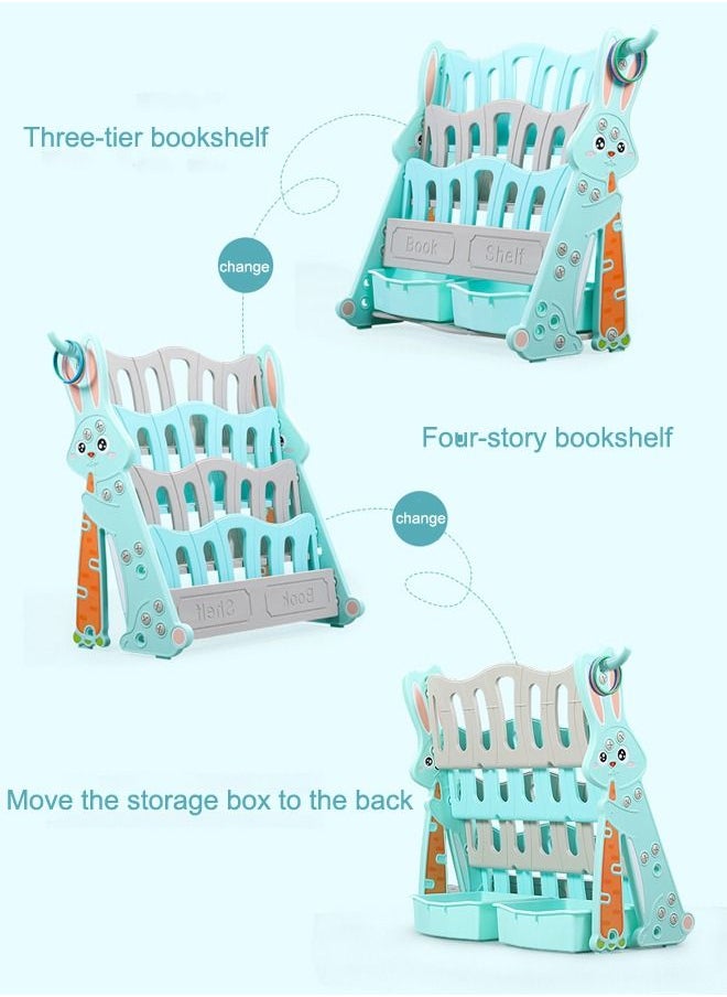 XIANGYU Children Bookshelf Adolescents Plastic Rabbit Shape Library Furniture Bookcase For Study  - Image 3