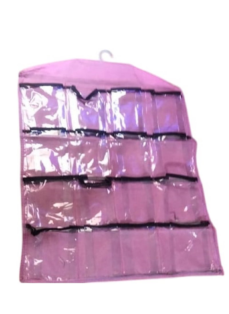 Generic 16 Cell Space Saving Hanging Bra, Underwear, Socks Organizer (Multicolor)  - Image 1