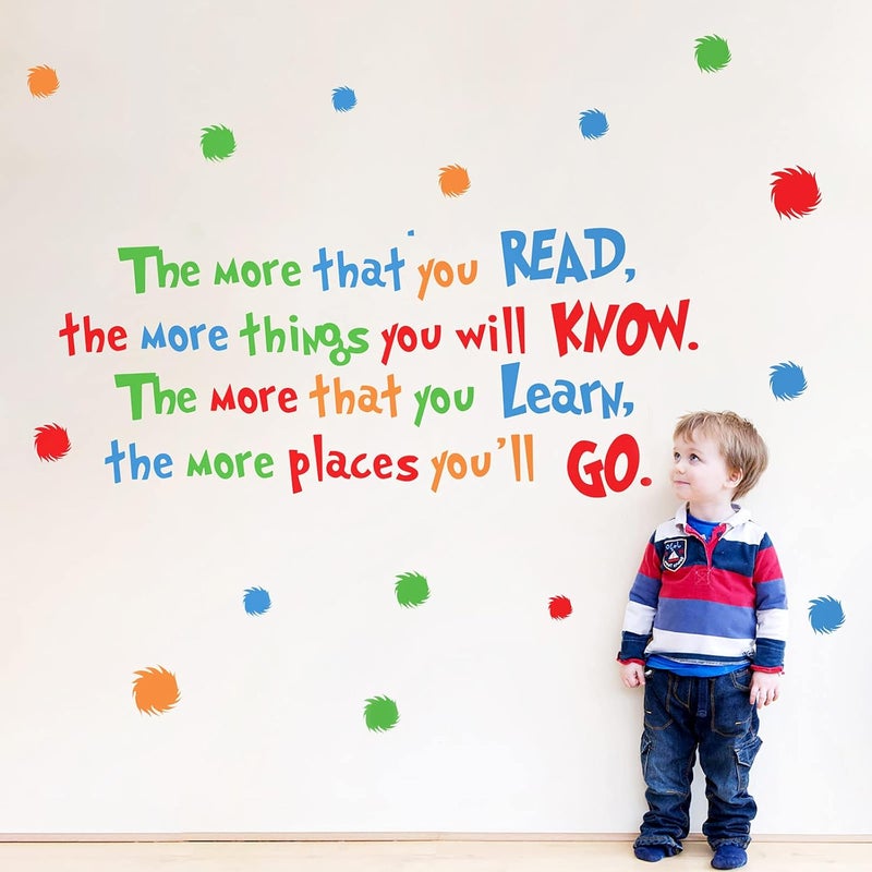 BPA® Kids Reading Wall Decals Inspirational Quotes and Sayings Wall Stickers - Image 1