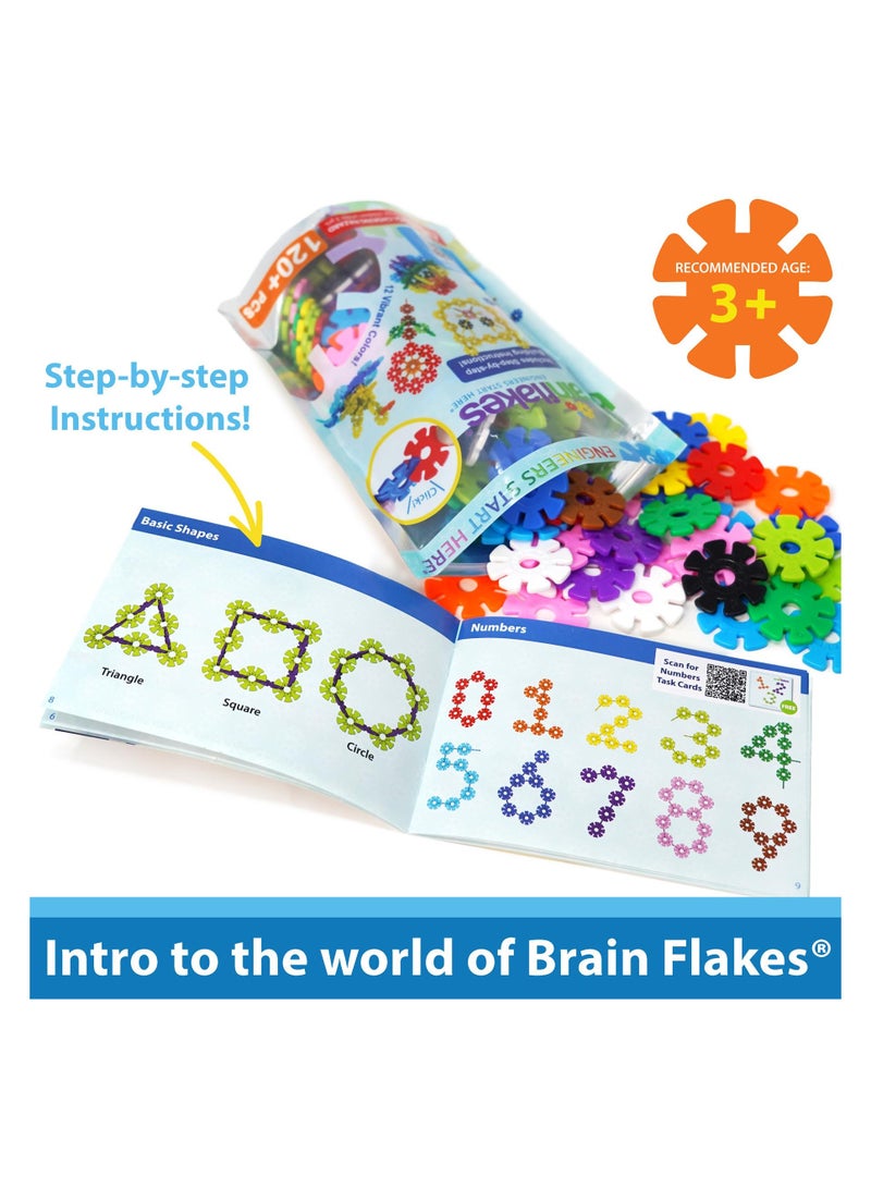 Brain Flakes 120+ Pcs Starter Set Multicolor (12 colors) - Resealable Pouch | Creative Building Discs for Kids, Multicolor, Fun Learning & Fine Motor Development - Image 2