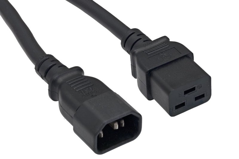 Cablelera AC Power Cord Extension IEC320 C14 to IEC320 C19 6 14AWG 15A 250VZWACDFAN06 Black
