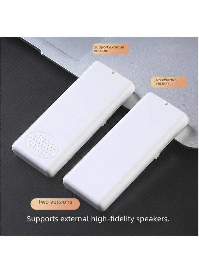 Portable Mini Card Insertion Version Candy Bar Shaped Mp3 Player Lightweight Easy To Operate For Students Speaker Option-Body Color:White-Memory Capacity:Standard Without External Amplifier (USB Cable + Earphone Manual)