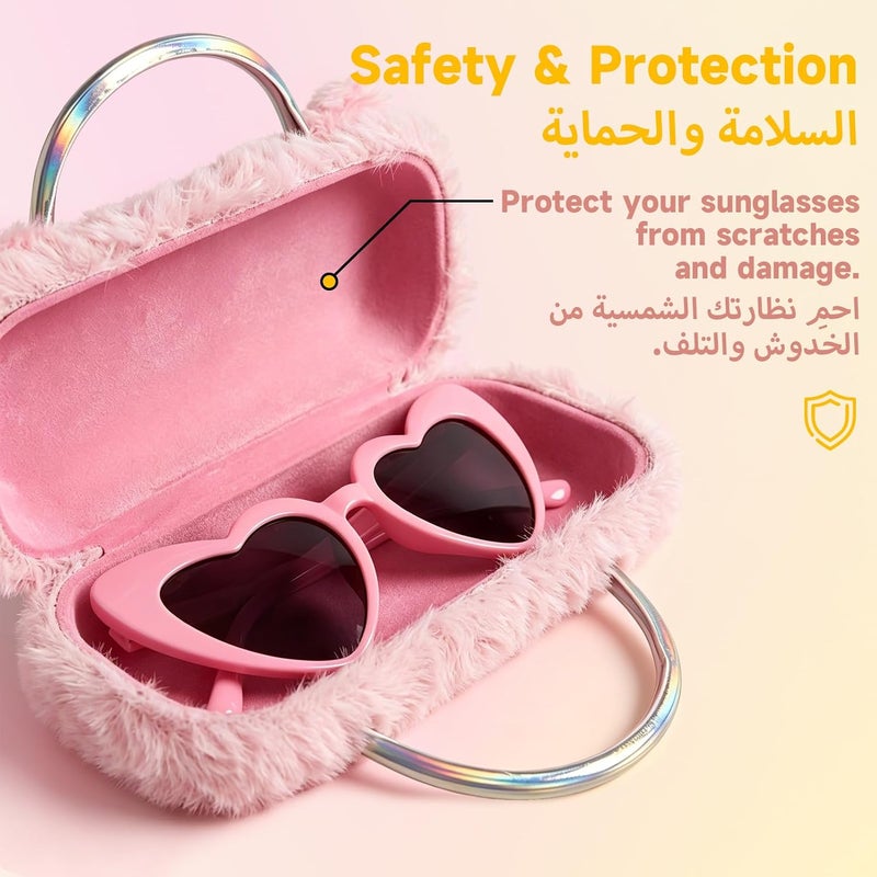 جيد جدًا مجموعة نظارات شمسية من SOOO GOOD مع حقيبة نظارات لامعة، ألوان مميزة، و4 مشابك شعر، إكسسوارات للتنكر في الحفلات، مناسبة للشواطئ، الأنشطة الخارجية، والحفلات. - Image 4