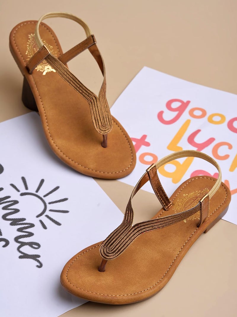 Shoetopia صندل مسطح نحاسي للنساء SND-138 من شوتوبيا - 7 أطفال المملكة المتحدة (SND-138-Copper) - EU40 - Image 5