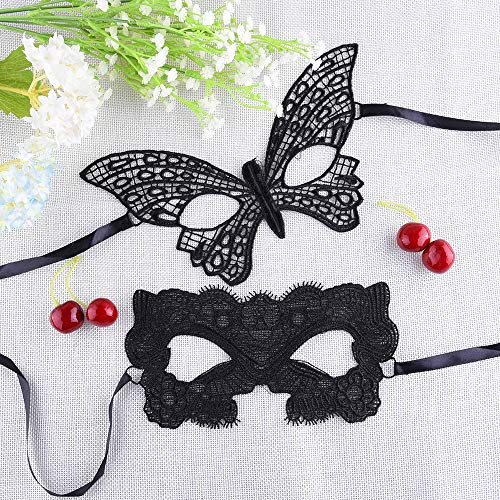 SIQUK 42 Pieces Masquerade Masks Black Lace Mask Women Party Ball Venetian Masks - Image 4