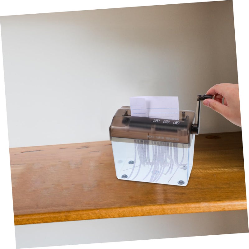 Manual Desktop Paper Shredder Portable Mini Document Cutter for Home Office Privacy Protection - Image 4