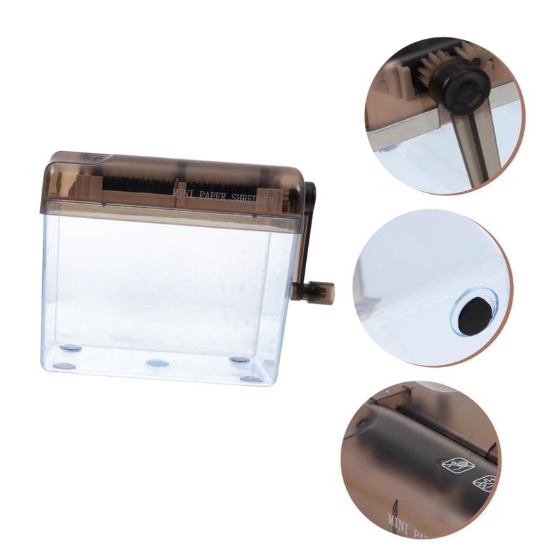 Manual Desktop Paper Shredder Portable Mini Document Cutter for Home Office Privacy Protection - Image 5