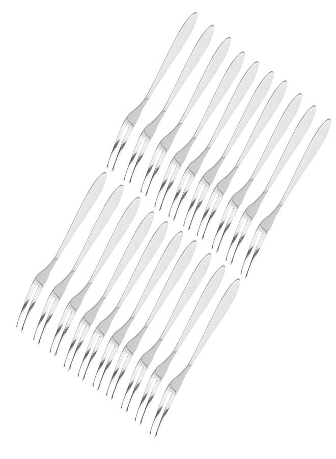 RASTKY Elegant Stainless Steel Fruit Forks Set of 20 for Desserts and Cakes, Long Sleeved Forks for Home and Parties - Image 1