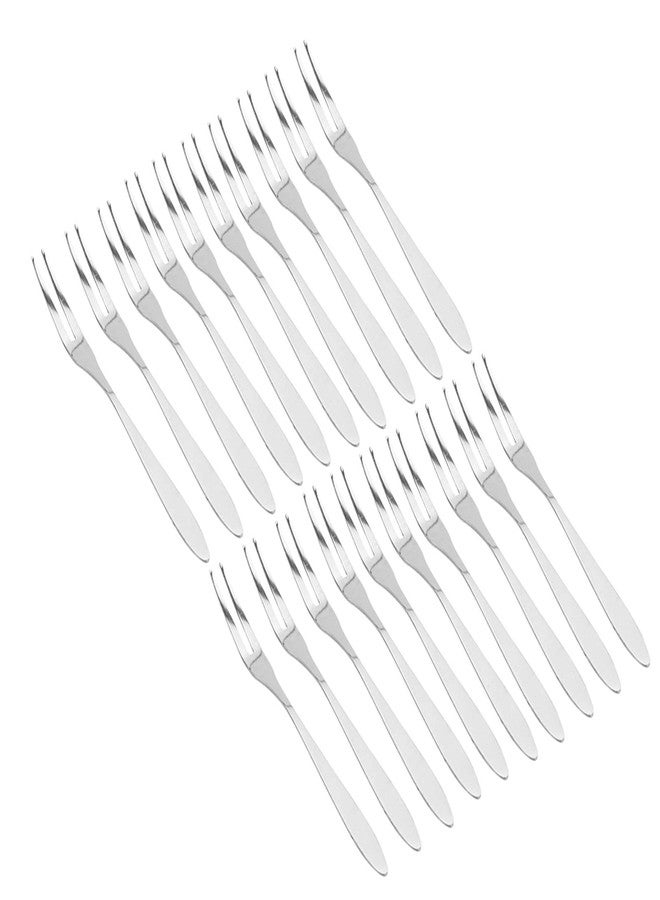 RASTKY Elegant Stainless Steel Fruit Forks Set of 20 for Desserts and Cakes, Long Sleeved Forks for Home and Parties - Image 5