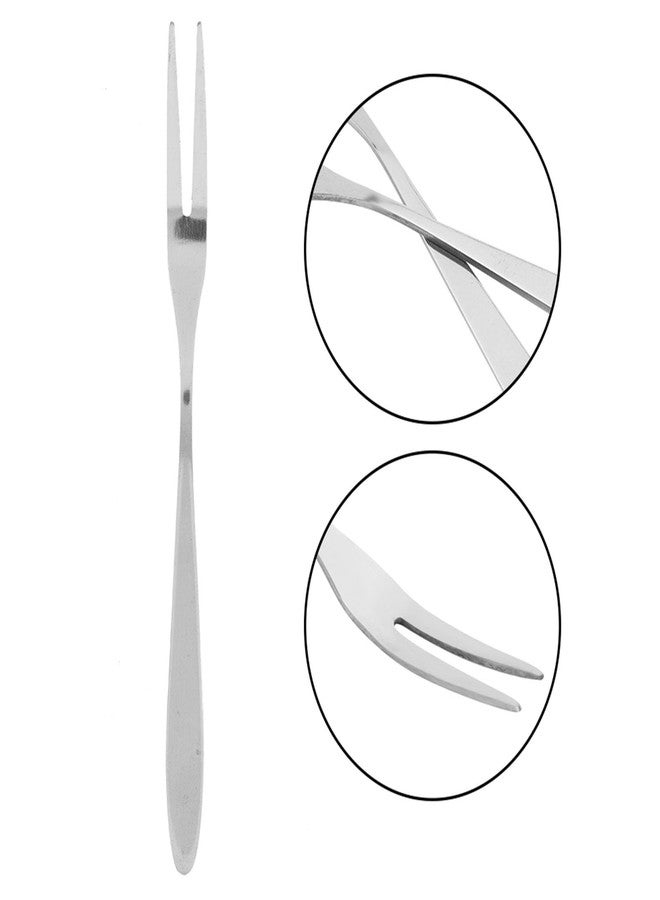 RASTKY Elegant Stainless Steel Fruit Forks Set of 20 for Desserts and Cakes, Long Sleeved Forks for Home and Parties - Image 3