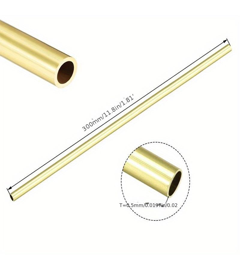 أنبوب نحاسي دائري 10×9×200 مم للحرف اليدوية، قطع بقطر من 2 إلى 20 مم - Image 2