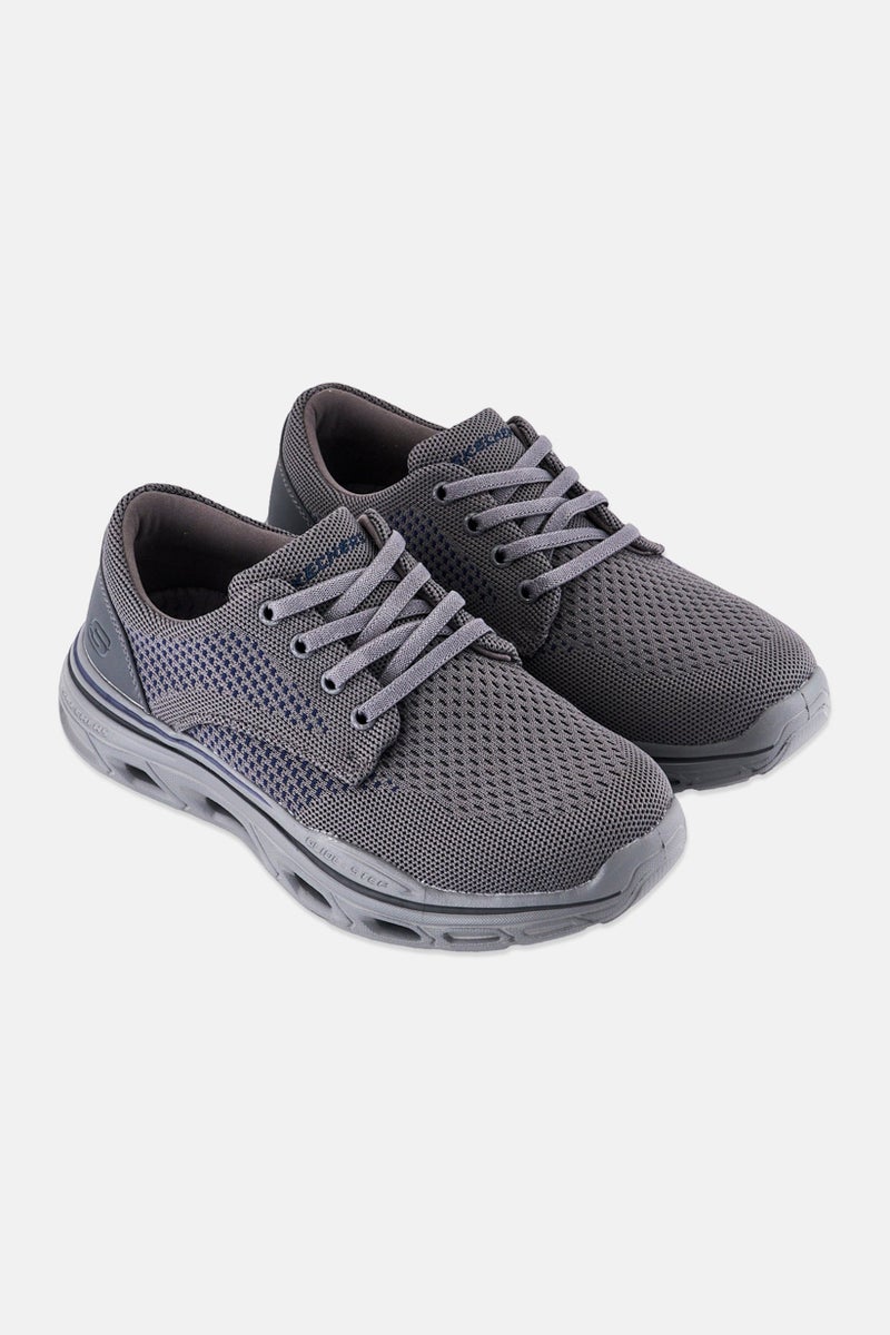 SKECHERS Men Glide Step Expected Erling Lace Up Training Shoes, Grey - Image 4