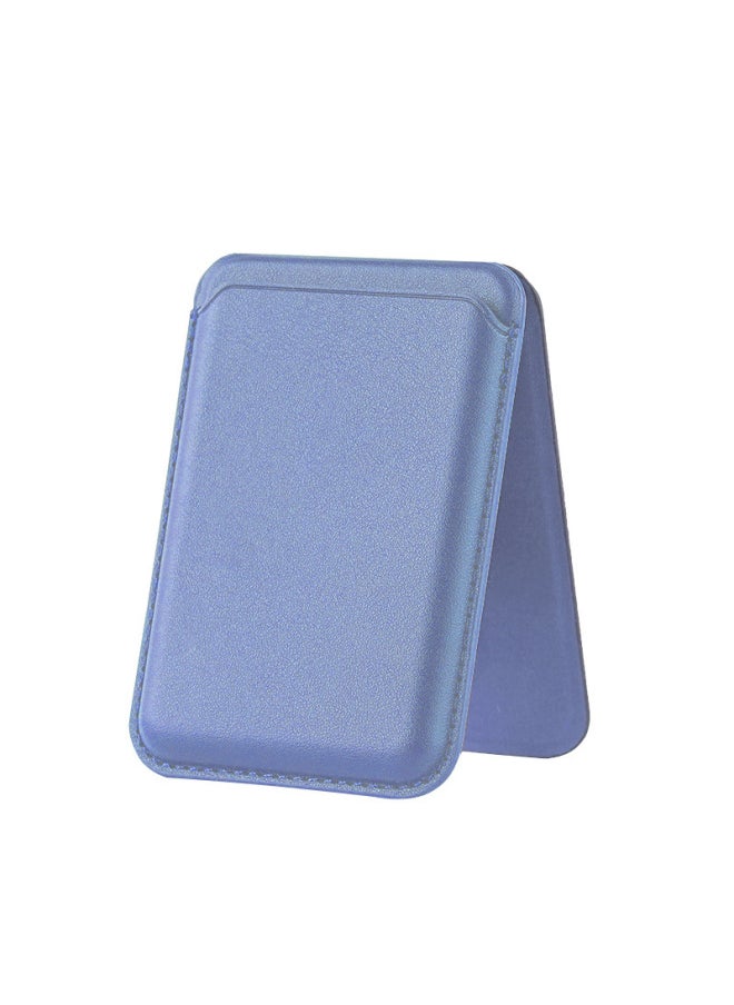 Generic PU Card Set Apple Magsafe Strong Magnetic Suction N52 Mobile Phone Bracket 16 Card Clip Leather Customizable LOGO-Specifications:Light Purple  - Image 1