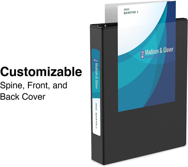 Staples 1-Inch Standard 5-1/2-Inch X 8-1/2-Inch Mini View Binder with Round Rings Black - Image 3