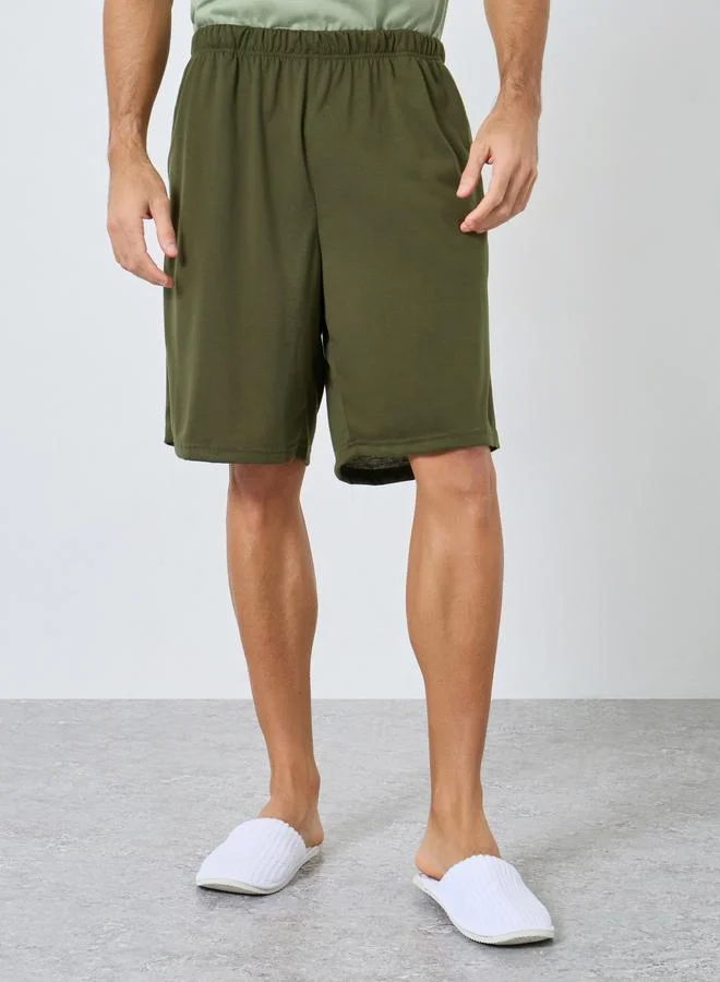 Styli Relaxed Fit Striped T-Shirt and Shorts Pyjama Set