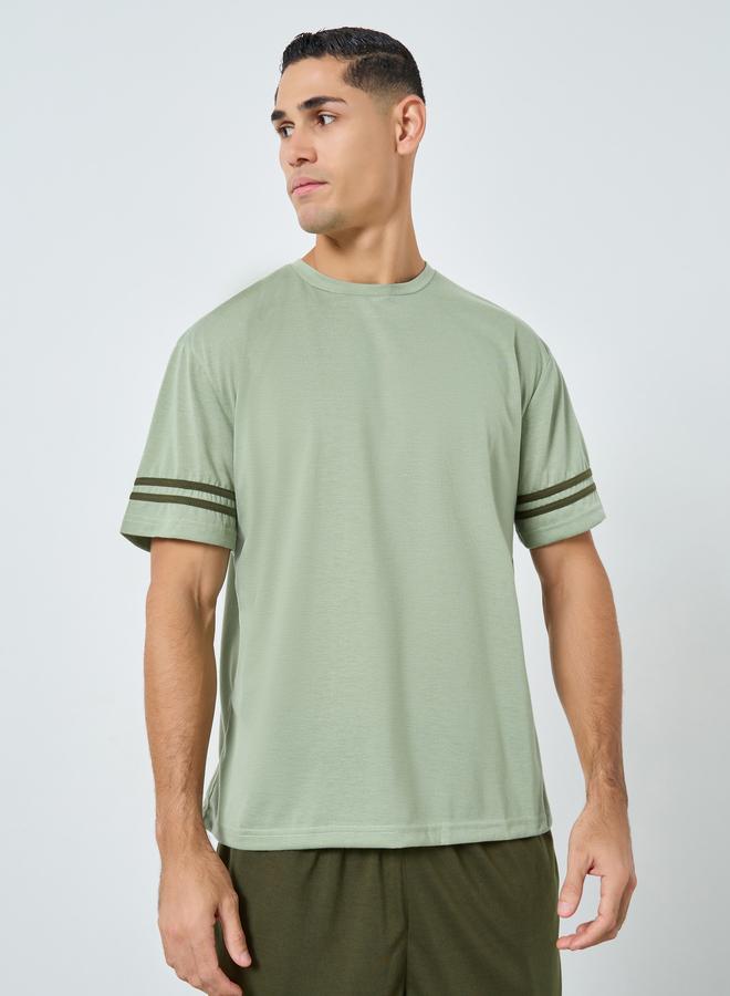 Styli Relaxed Fit Striped T-Shirt and Shorts Pyjama Set - Image 2