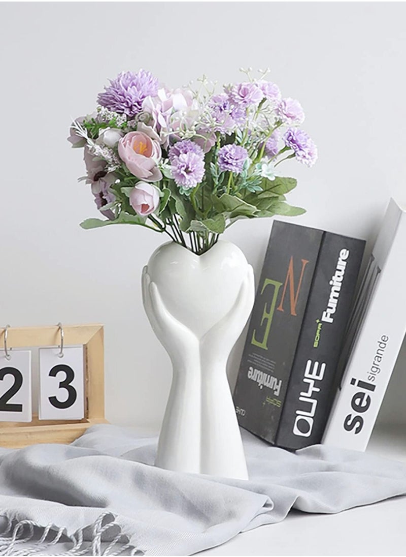 Excefore Ceramic Vase, Flower Vase for Modern Table Shelf Home Decor, Fit Fireplace Bedroom Kitchen Living Room Centerpieces Office Desk  - Image 3