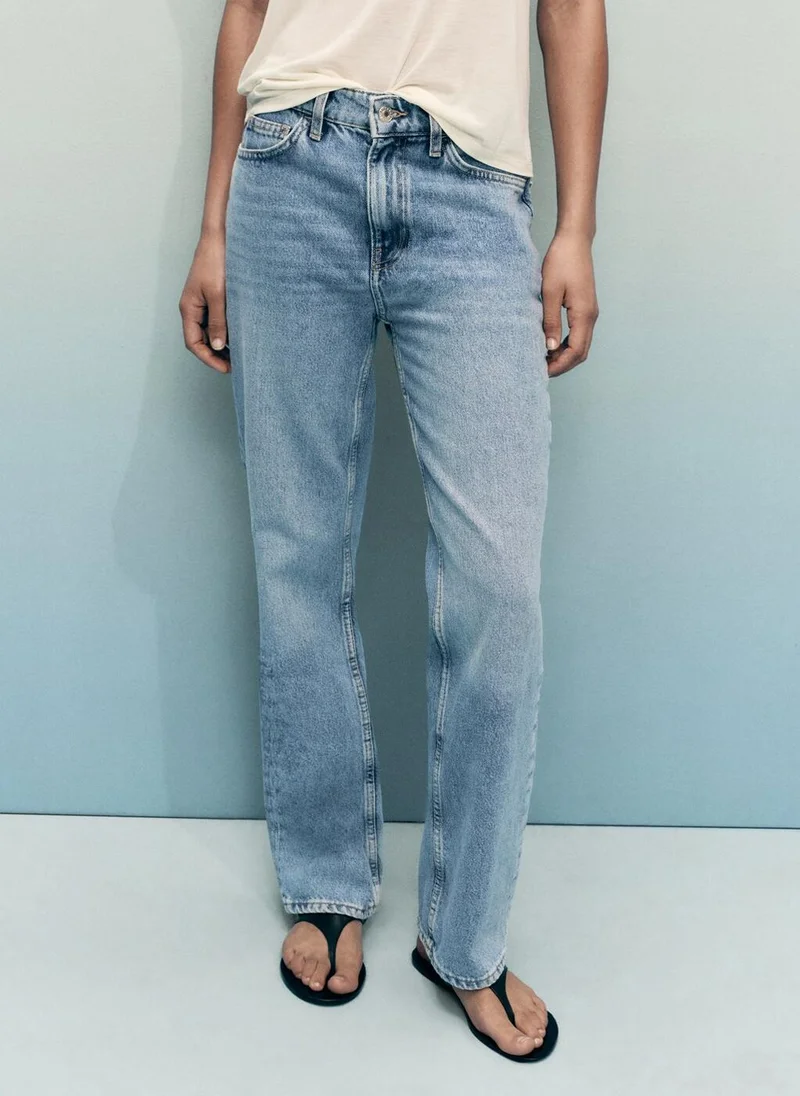 مانجو Matilda medium-rise straight-fit jeans