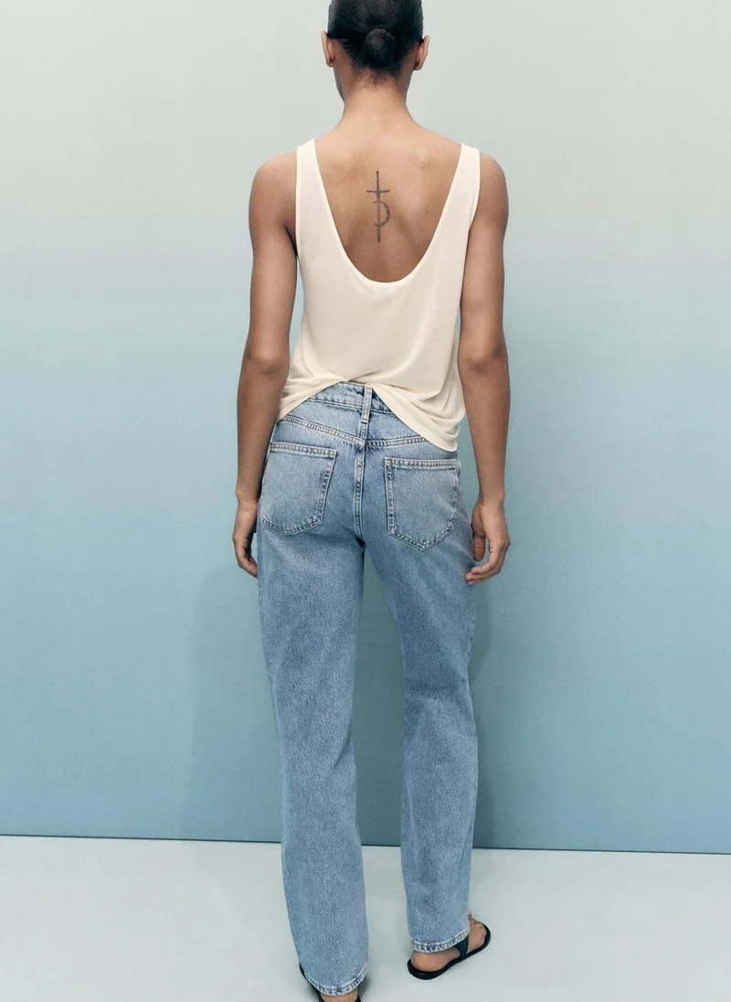 مانجو Matilda medium-rise straight-fit jeans