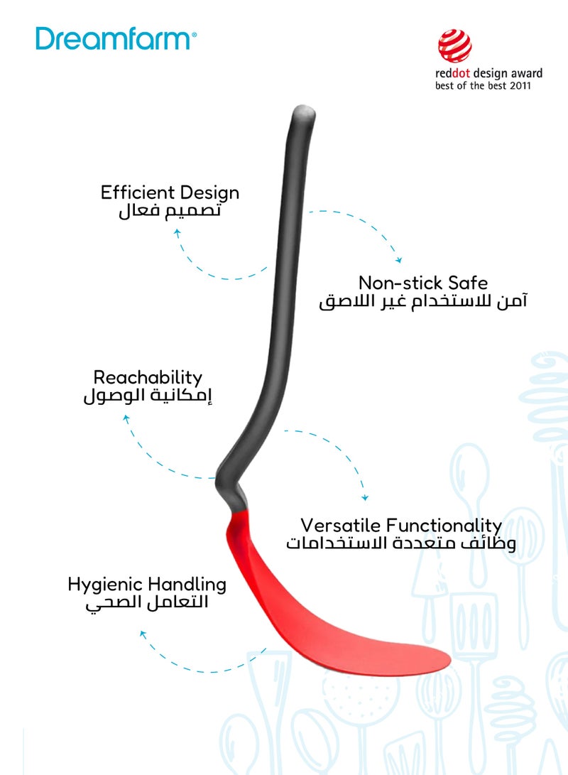 Dreamfarm Silicone BBQ Basting Brush with Scoop Reservoir | Heat Resistant to 260°C | Non-Drip & Non-Scratch Grill Sauce Brush | Long Handle for Safe Grilling | 42 x 9 x 4.2 cm - Image 3