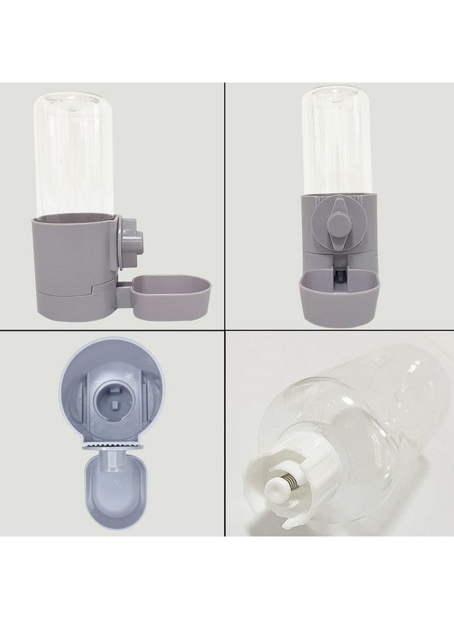 كاثسون زجاجة مياه للأرانب سعة 17 أونصة، نافورة مياه معلقة على شكل أرنب، موزع مياه أوتوماتيكي لخنزير غينيا، وحدة تغذية شرب بدون تسرب للأرانب والشنشيلة والهامستر والقطط والكلاب والحيوانات الصغيرة (رمادي) - Image 4