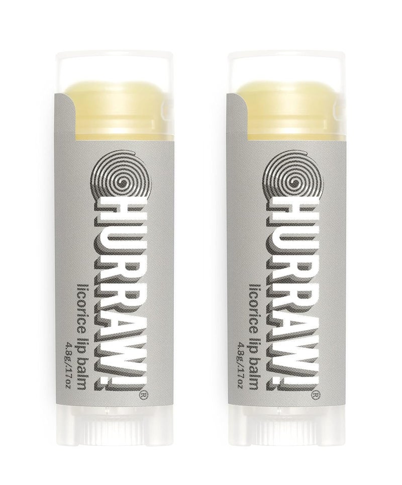 Hurraw Licorice Lip Balm 2 Pack Organic Certified Vegan Cruelty and Gluten Free NonGMO 100 Natural Ingredients Bee Shea Soy and Palm Free Made in USA