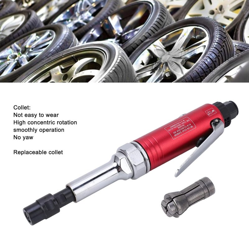 Style Interface Air Die Grinder - 20000 RPM Aluminum Alloy Straight Air Grinding Tool with 3mm and 6mm Collets for Metal Processing Mold Factories and Deburring (Japanese Style) - Image 4