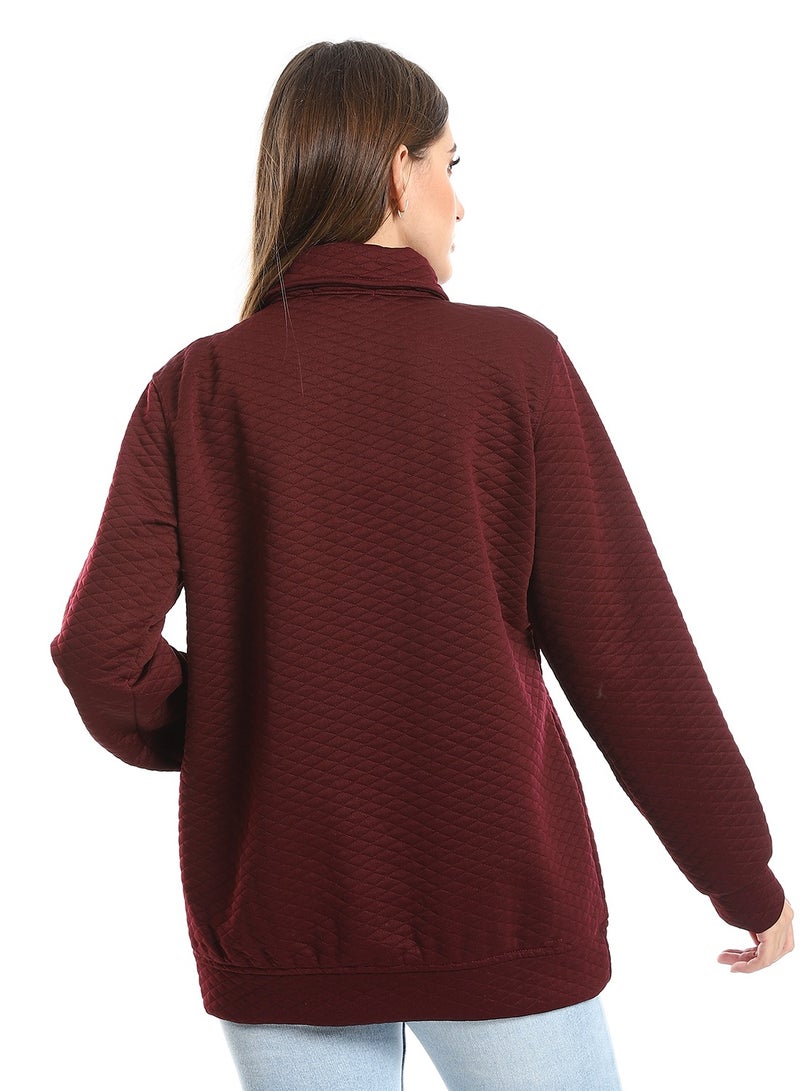 Caesar Women Closed Sweat Shirt With High Neck - Image 4