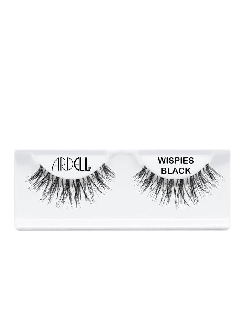 ARDELL Eyelashes Human HAIR Black # WISPIES - Image 1