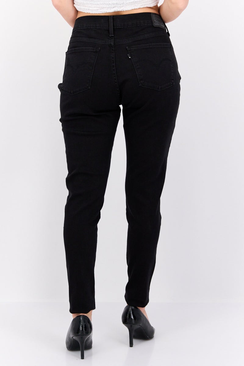 Levi's Women Super Skinny Fit Plain Stretchable Jeans, Black - Image 4