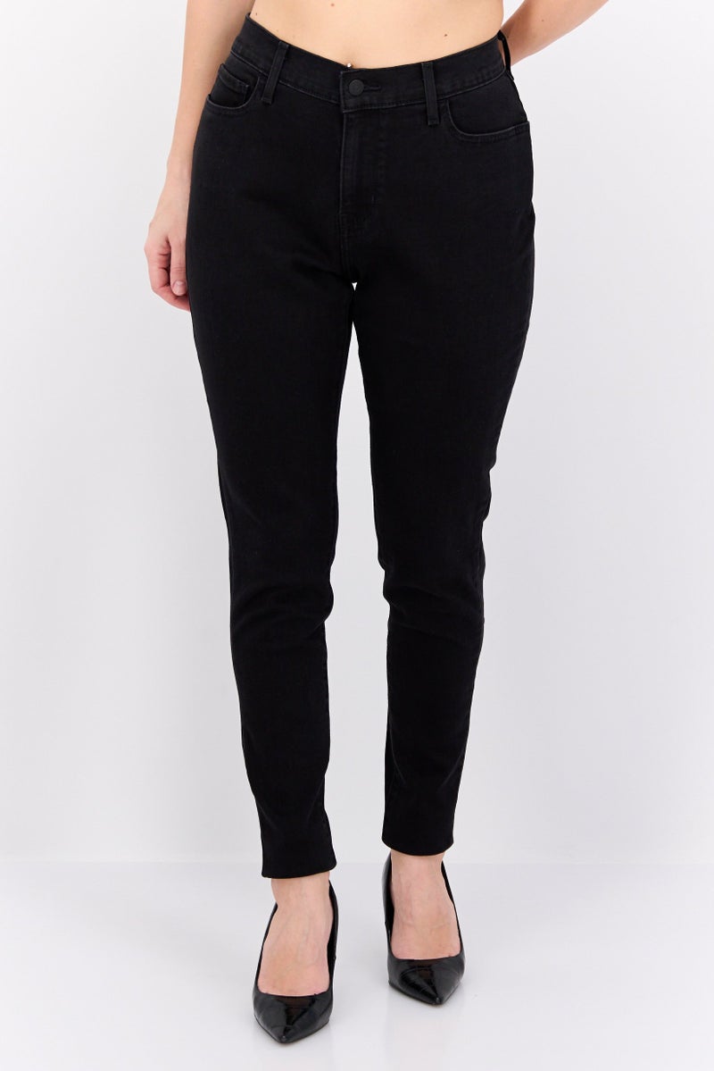 Levi's Women Super Skinny Fit Plain Stretchable Jeans, Black - Image 1