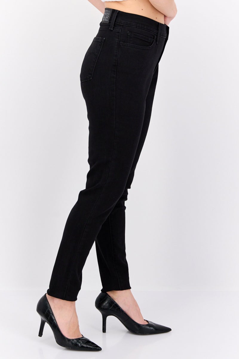 Levi's Women Super Skinny Fit Plain Stretchable Jeans, Black - Image 3