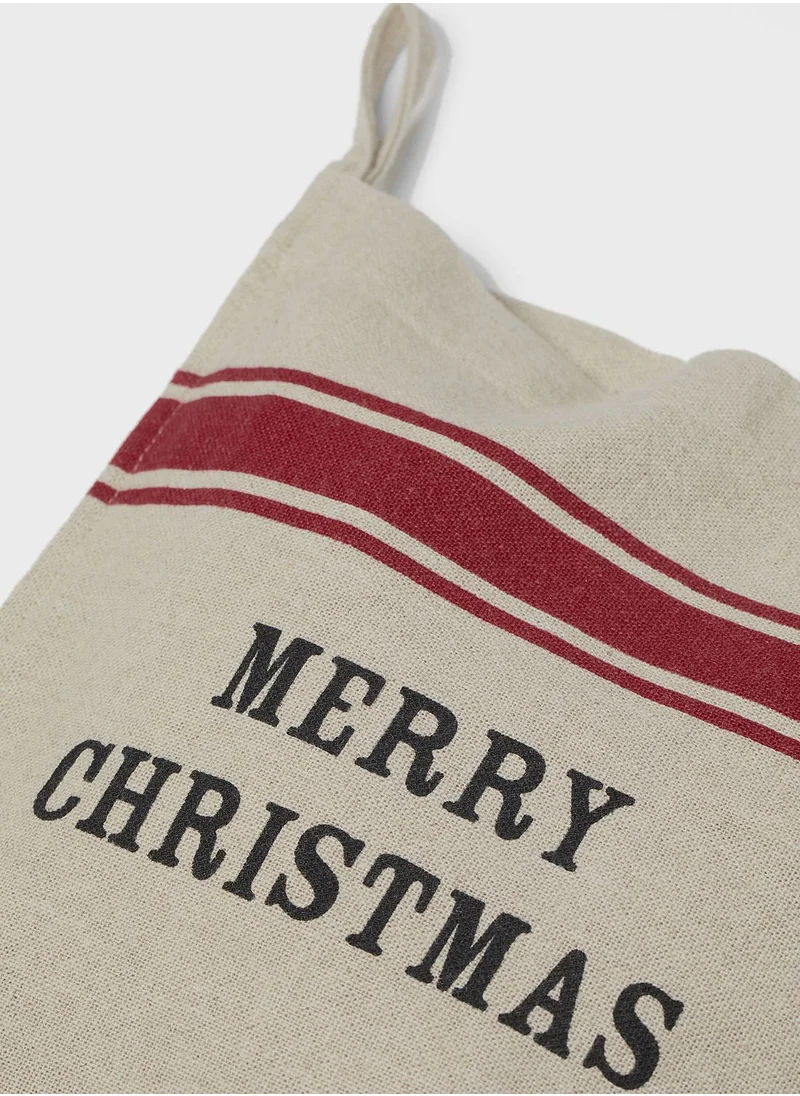 اتش اند ام Linen-Blend Christmas Stocking