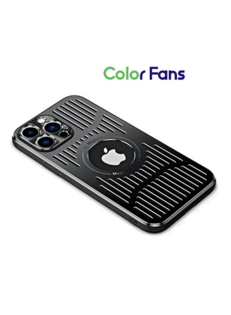 Color Fans Magsafe Magnetic Case Aluminum Breathable for iPhone 14 Pro Max 6.7 inch Series