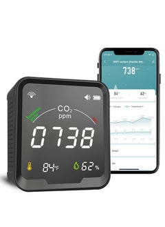 XiuWoo WiFi CO2 Monitor, NDIR Sensor Smart Detector, Air Quality Monitor for Portable Carbon Dioxide Detector Alarm, Temperature Humidity Sensor, Automation Work with Tuya Home Devices  - Image 1