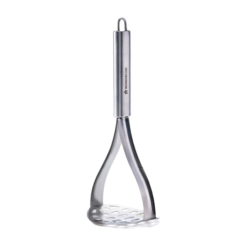 Wonderchef Ambrosia Potato Masher|Food-Grade Stainless-Steel | Comfortable Handle | Multi-Purpose Kitchen Tool – for Potato & Vegetable Mashing, Pav Bhaji, Baby Food | Easy to Clean | 1-Year Warranty - Image 2