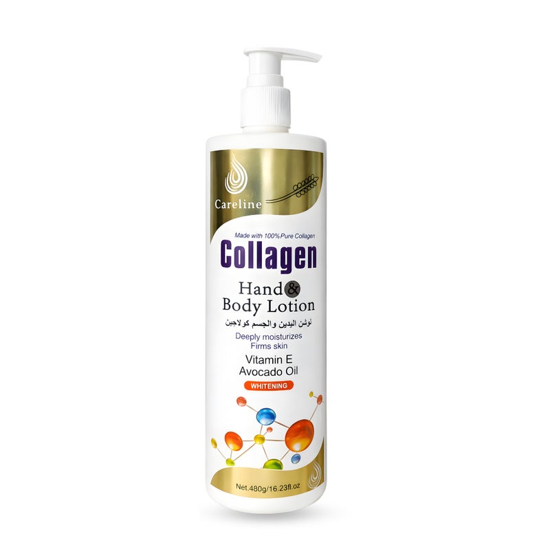 Careline Collagen Hands & Body Lotion Vitamin E Avocado Oil Whitening 480g - Image 1