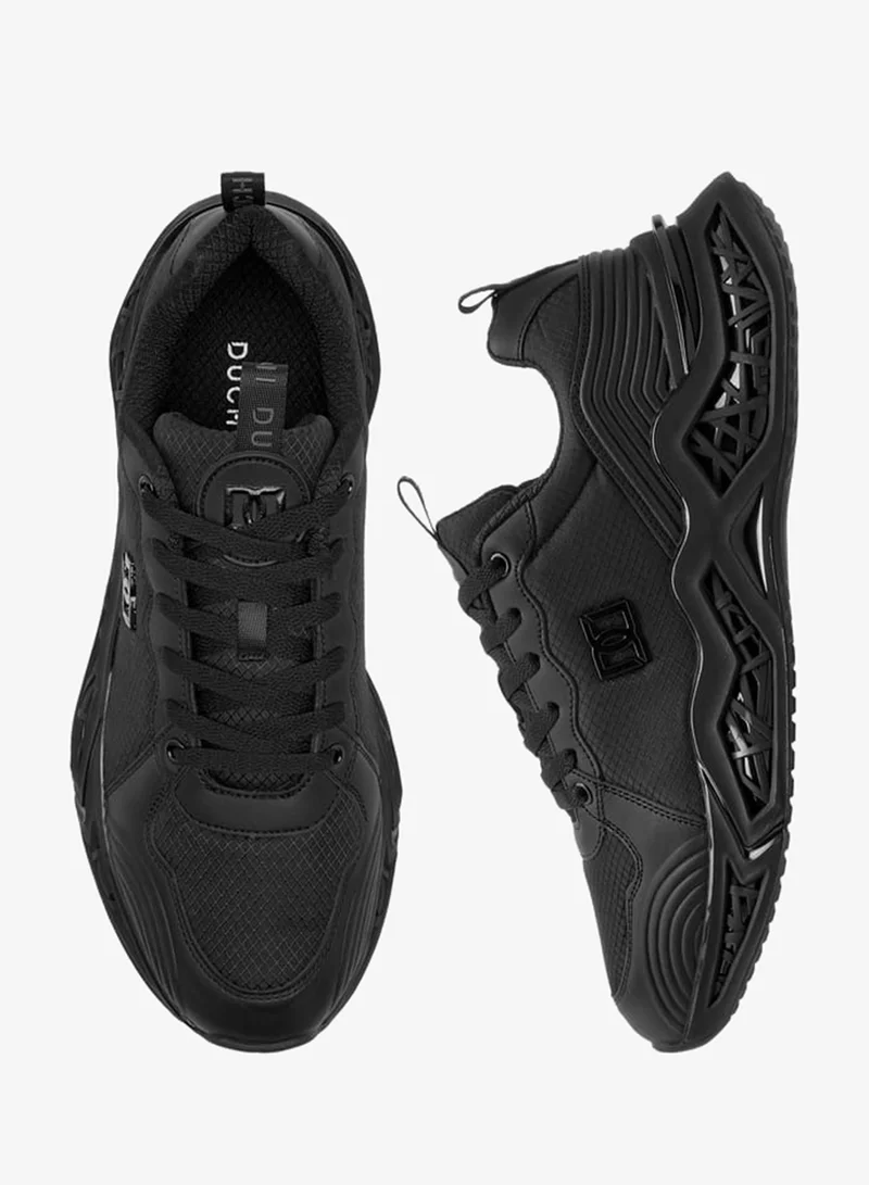 دوتشيني سنيكرز رجالي أحادي اللون برباط