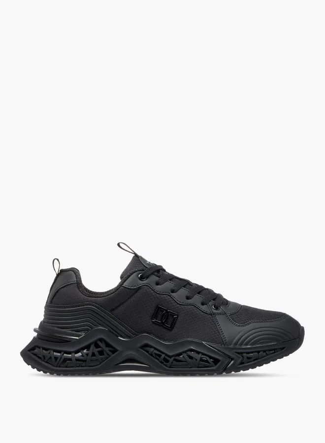 DUCHINI Men's Monotone Sneakers with Lace-Up Closure