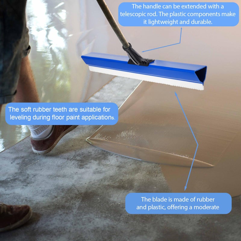 Lanties 2 Pack 16 Inches Epoxy Floor Squeegees Notched Squeegee for Self Leveling Cement Urethane Epoxy Floor Tools - Image 3
