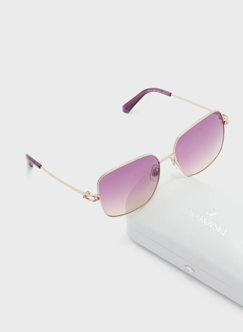 SWAROVSKI SK0313 28T Oversized Sunglasses