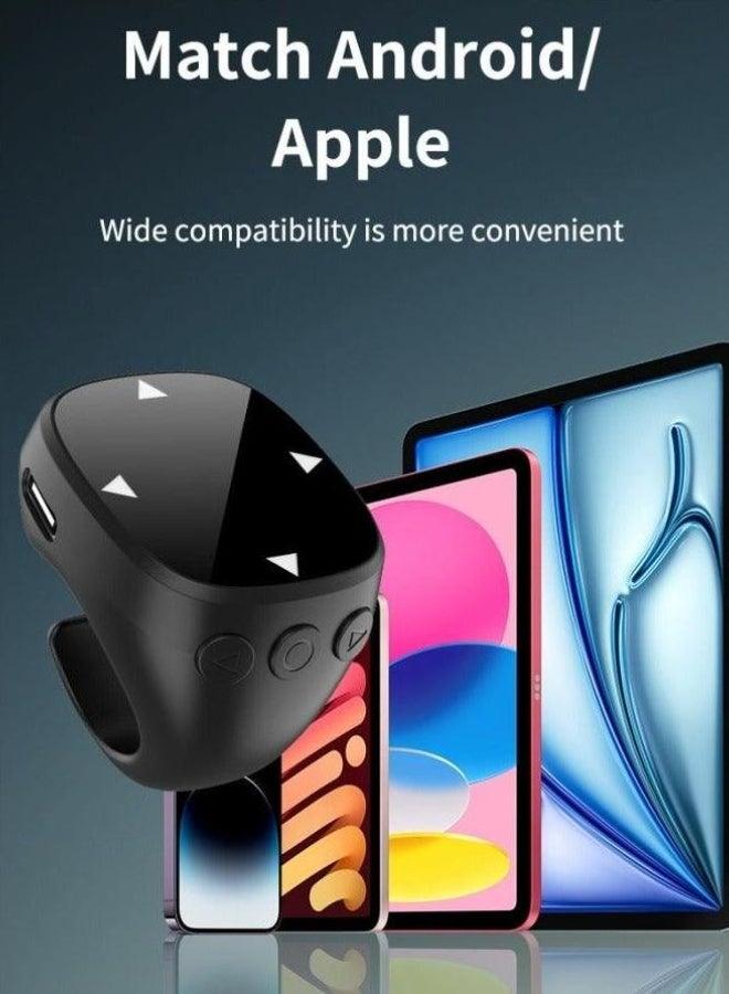 bbdd Bluetooth Scroll Ring Remote Control, Touch Screen Wireless Page Turner and Multimedia Controller for Various Devices with App Support and Long Battery Life (Black) - Image 5