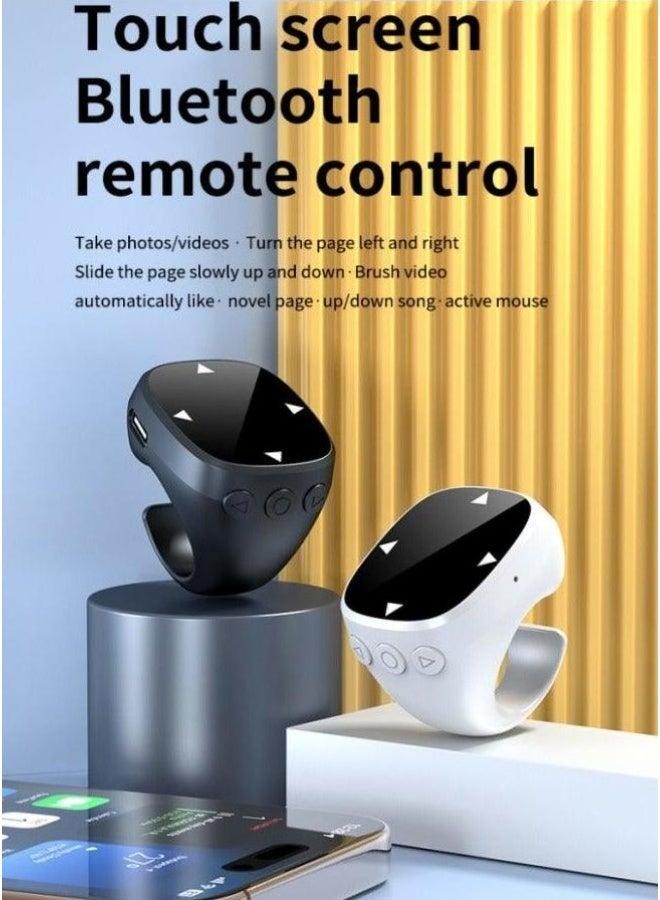 bbdd Bluetooth Scroll Ring Remote Control, Touch Screen Wireless Page Turner and Multimedia Controller for Various Devices with App Support and Long Battery Life (Black) - Image 2