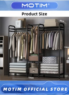 Garment Rack Heavy Duty Clothes Rack for Hanging Clothes Multi-Functional Bedroom Clothing Rack Freestanding Closet Wardrobe Rack - pzsku/Z65861433E7ECDE6D4E1CZ/45/_/1733196696/df93c987-671d-4bca-8cac-9a96a17f53fb