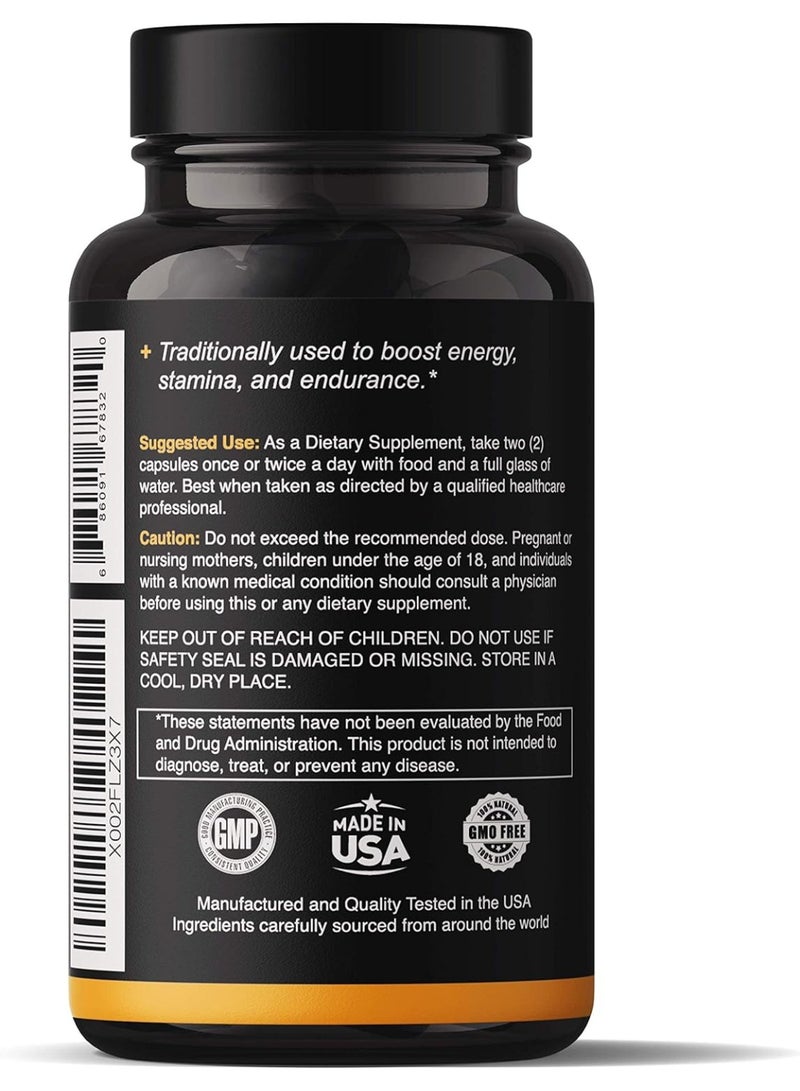 Natgrown Organic Maca Root Powder Capsules 1500 mg 120 Capsules 60 servings - Image 3