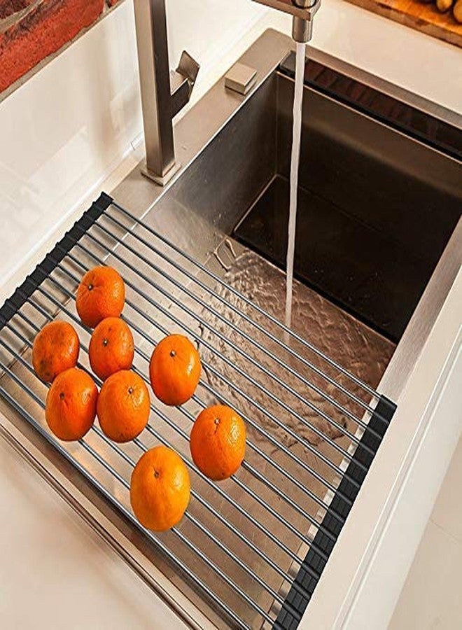 Hari Stainless Steel Dish Drying Rack Roll Up Foldable Over The Sink Dish Drainer - Image 5