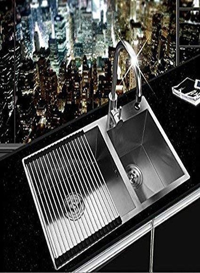 Hari Stainless Steel Dish Drying Rack Roll Up Foldable Over The Sink Dish Drainer - Image 3