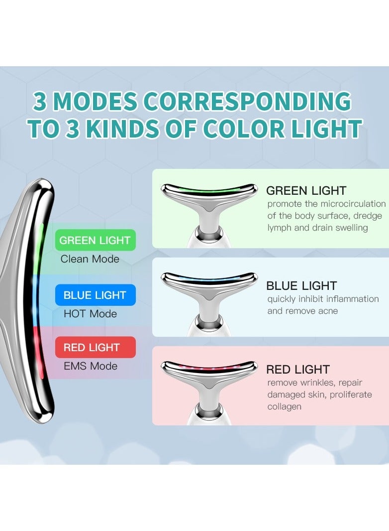 Neck Face Beauty Device 3 Colors LED Photon Therapy Skin Tighten Reduce Double Chin Anti Wrinkle Remove Skin Care Tools - Image 4