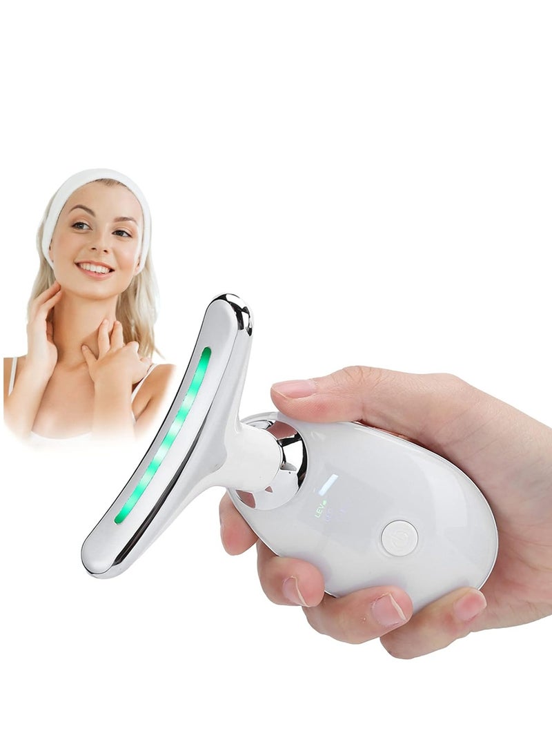 Neck Face Beauty Device 3 Colors LED Photon Therapy Skin Tighten Reduce Double Chin Anti Wrinkle Remove Skin Care Tools - Image 1