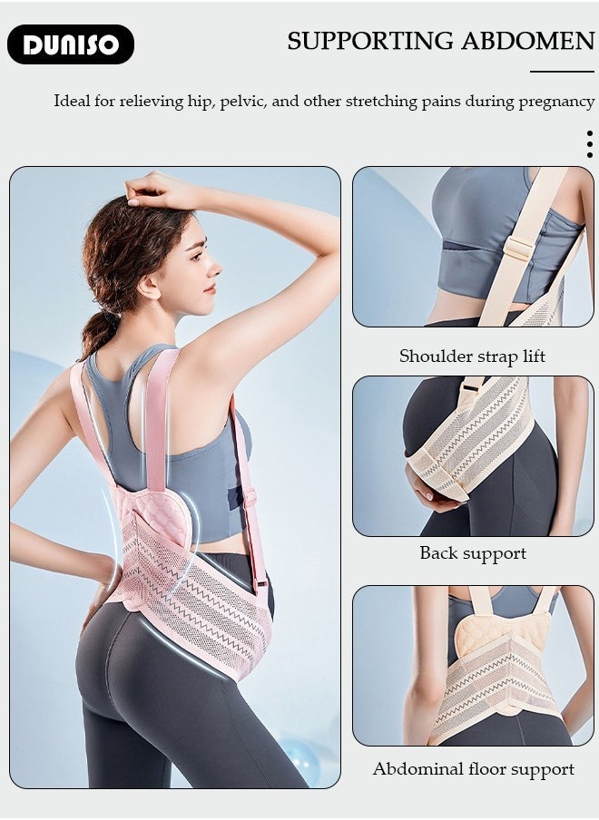 Arabest Maternity Belt, Belly Band with Adjustable Breathable Circumference and Shoulder Girdle, Pregnancy Support Band for Relieve Back and Waist Pelvic Pain, Pregnancy Must Haves for Pregnant Women  - Image 3